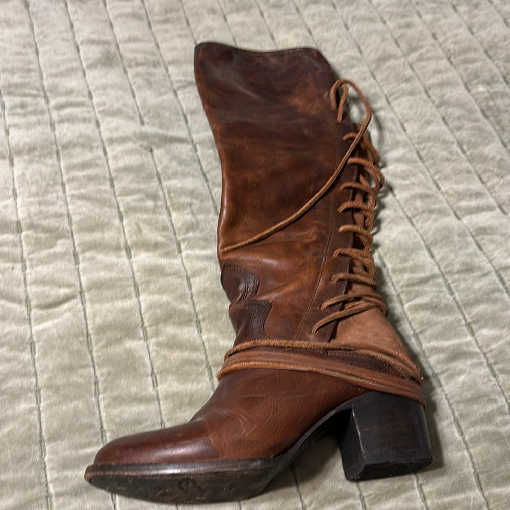 Freebird tall boots. Laces in the back   Size 9 women’s. Worn once